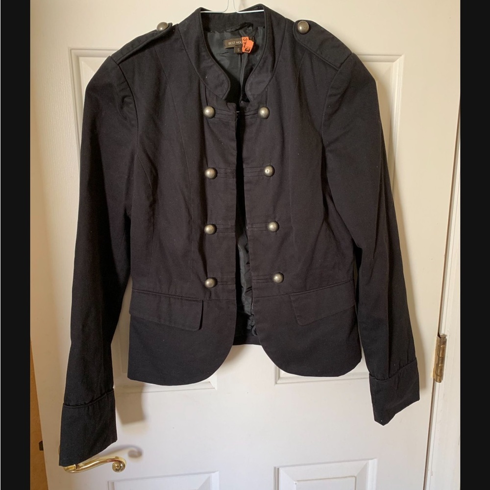 Black buttoned jacket